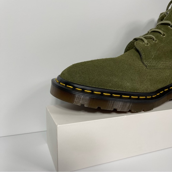 DOC 101 MADE IN ENGLAND SUEDE ANKLE BOOTS MENS SIZE 11 GREEN DESERT OASIS 6 EYE - Picture 6 of 12